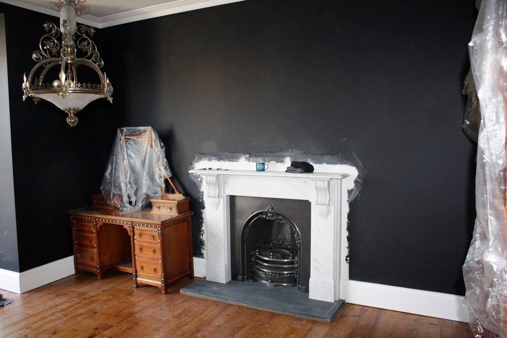 Furniture protected befor decorating